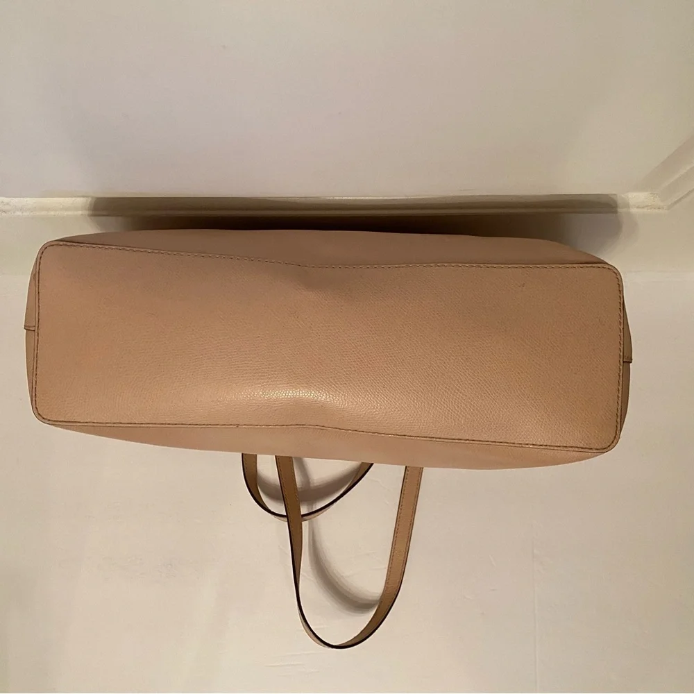 MICHAEL KORS TOTE BAG PINK SAFFIANO TEXTURED LEATHER 2 STRAPS ZIP CENTER LARGE